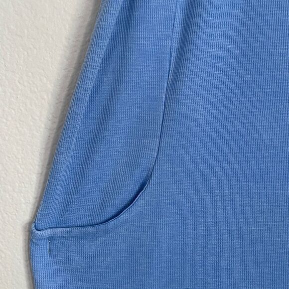 Sincerely Jules 2 piece French Terry Blue Overalls and Tee Sz: Lg Color: Lt Blue - Picture 6 of 11